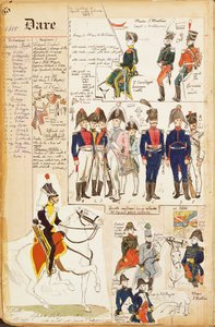 Quinto Cenni tarafından çeşitli üniformalar, renkli levha, yaklaşık 1815 by Quinto Cenni