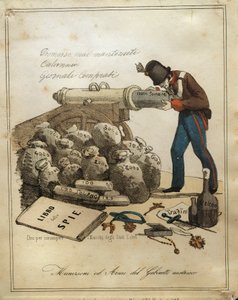 Avusturya bakanlığının silah ve mühimmatı, Avusturya karşıtı Venedik hiciv by Quinto Cenni