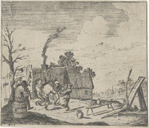 Çiftçilerin iki müzisyenin müziğiyle dansı by Quirin Boel (possibly)