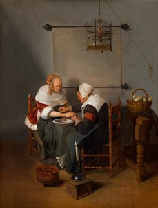 Genç Bir Kadının Kanadığı Yaşlı Bir Kadın, "Kan Alma" olarak bilinir, c.1660