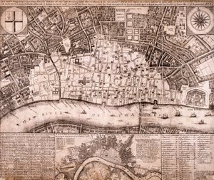 Londra Haritası, 1666 by RP