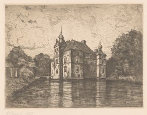 Castle De Cannenburgh (nesne üzerindeki orijinal başlık) by R. Cleve (signed by artist)