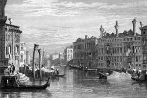 Mocenigo Sarayı, Venedik, 19. yüzyıl.