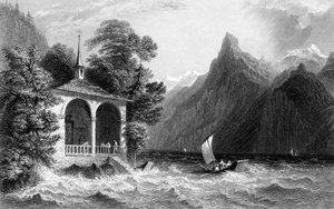 Şapeli anlatıyor, Uri Gölü, İsviçre, 1836.