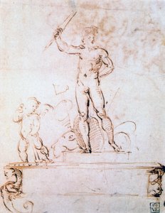 Bir festivalin dekorasyonu için anahat kompozisyonu, c1500-1520 by Raffaello Sanzio Raphael