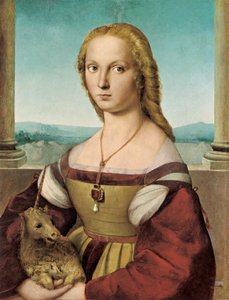 Tek Boynuzlu Bir Genç Hanımın Portresi, 1505-1506 by Raffaello Sanzio Raphael
