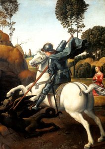 Aziz George ve Ejderha, c1506 by Raffaello Sanzio Raphael