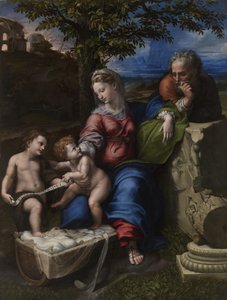 Meşe Ağacının Altında Kutsal Aile, 1518 civarı by Raffaello Sanzio Raphael