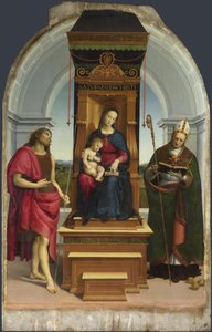 Vaftizci Yahya ve Bari Aziz Nikolaos ile Madonna ve Çocuk Ansidei Madonna, 1505 by Raffaello Sanzio Raphael