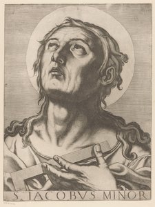 Heilige Jakobus de Mindere S. James Minor (nesne üzerindeki başlık) Christ, Mary en de twaalf apostelen (dizi adı) Kutsal Apostolik Koleji (dizi başlığı) by Raffaello Schiaminossi