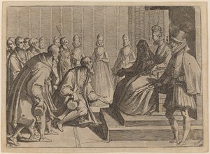 Avusturyalı Margaret Bir Soyluya Seyirci Veriyor by Raffaello Schiaminossi