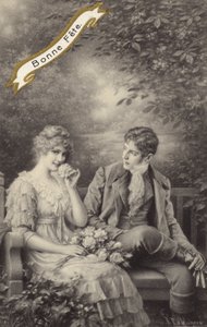 Çift bir bankta by Raimund Ritter Von Brennerstein Wichera