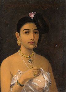 Malabar Güzeli, Raja Ravi Varma tarafından by Raja Ravi Varma