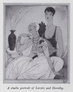 Anita Loos (lito) tarafından "Ama Beyler Esmerlerle Evlenir" için illüstrasyon by Ralph Barton