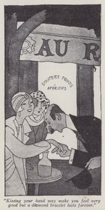 Anita Loos (lito) tarafından Beyler Sarışınları Tercih Eder için İllüstrasyon by Ralph Barton