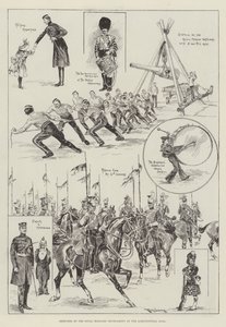 Tarım Salonundaki Kraliyet Askeri Turnuvasında Eskizler by Ralph Cleaver