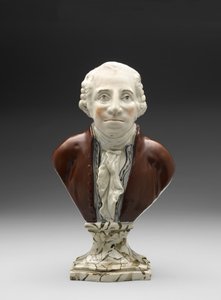 George Washington büstü, c. 1782-1795 (kurşun sırlı çanak çömlek (inci eşya) ve sır üstü emaye) by Ralph Sr. Wood
