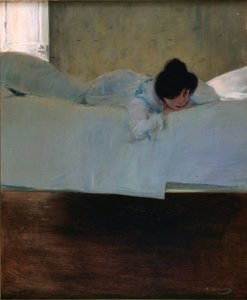 Tembellik - Tembellik - Resim Ramon Casas (1866-1932) - c. 1898 - Tuval üzerine yağlı boya - 32643 - Katalonya Ulusal Sanat Müzesi, Barselona
