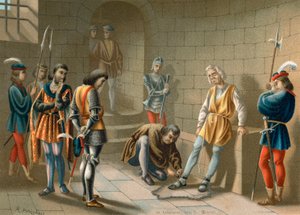 Columbus chained under the orders of Bobadilla