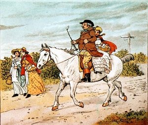 Bir Çiftçi Gri Kısrağının Üzerine Koşmaya Gitti by Randolph Caldecott
