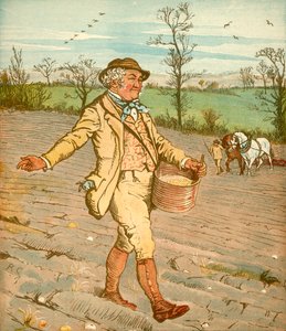 ...Mısırı eken Çiftçi, c1878. by Randolph Caldecott