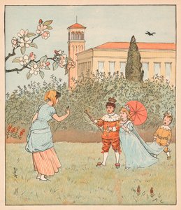 Hizmetçi ve Jenny Wren, 1880. by Randolph Caldecott