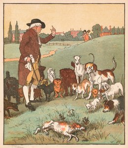 Ölen köpekti, c1879. by Randolph Caldecott