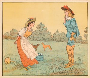 O zaman seninle evlenemem, güzel hizmetçim!, c1882. by Randolph Caldecott