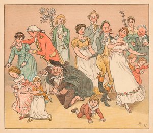 ...ve hepsi de yakala-olabildiğince yakala oyununa düştüler..., c1885, 1934. by Randolph Caldecott