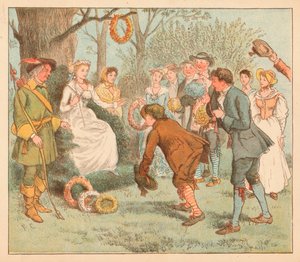 ...bir çardağa gittiler..., c1885, 1934. by Randolph Caldecott