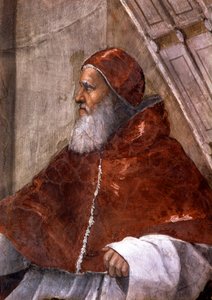 Vatikan'daki Heliodorus Odası'nın Papa II. Julius'u tasvir eden detayı