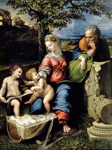 Meşe Ağacının Kutsal Ailesi, c.1518 (panelde yağlı boya) by Raphael