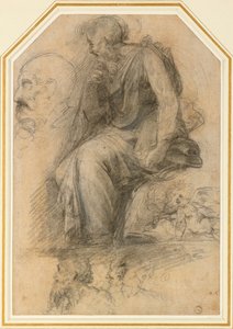 Bir erkek Aziz, Oturmuş Uyuşmazlık Çalışması, 16. yüzyıl by Raphael