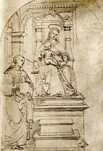 tahta geçen Madonna by Raffaello Sanzio Raphael