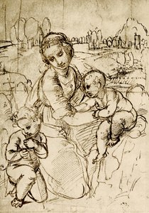 Aziz John ile Madonna ve Çocuk by Raffaello Sanzio Raphael
