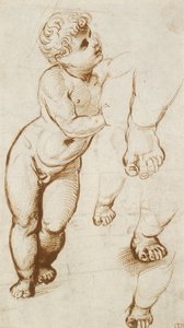 Recto: Bebek İsa ve Diğer Çalışmalar, 1500-1520 by Raphael