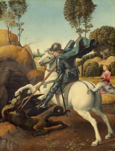Aziz George ve Ejderha, c. 1506. by Raphael