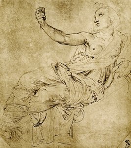 Muse Euterpe by Raffaello Sanzio Raphael