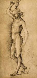 Idolino olarak bilinen Bacchus, Raphael tarafından çizildi. Çizimler ve Baskılar Dolabı, Uffizi Galerisi, Floransa by Raffaello Sanzio Raphael