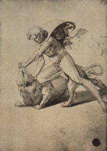 Aslanla savaşan Samson; Raphael