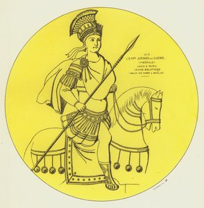 İmparator Justinianus savaşta by Raphael Jacquemin