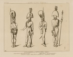 Rus bombacıları ve subayları, 1801 by Raphael Jacquemin