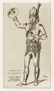 Konsolos muhafızlarının bombacılarının Timbalier (1800-1804) by Raphael Jacquemin