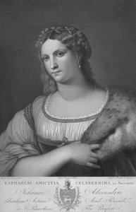 "La Fornarina", c1814. by Raphael Morghen