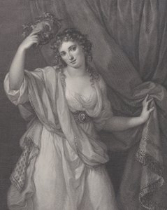 Lady Hamilton, Comic Muse olarak, Thalia, 1791. by Raphael Morghen