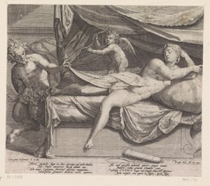 Jüpiter ve Antiope by Raphaël Sadeler (I)