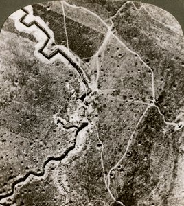 Alman hatlarının havadan çekilmiş fotoğrafı, Birinci Dünya Savaşı, 1914-1918.