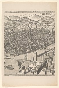 Floransa manzarası (orta kısım) Fiorenza (nesne üzerindeki başlık) by Reichsdruckerei