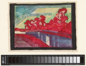 Kanal boyunca ağaçlarla dolu manzara by Reijer Stolk