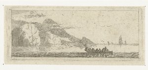 Bir sloop ile küçük deniz manzarası Küçük Deniz Manzaraları (dizi başlığı) by Reinier Nooms